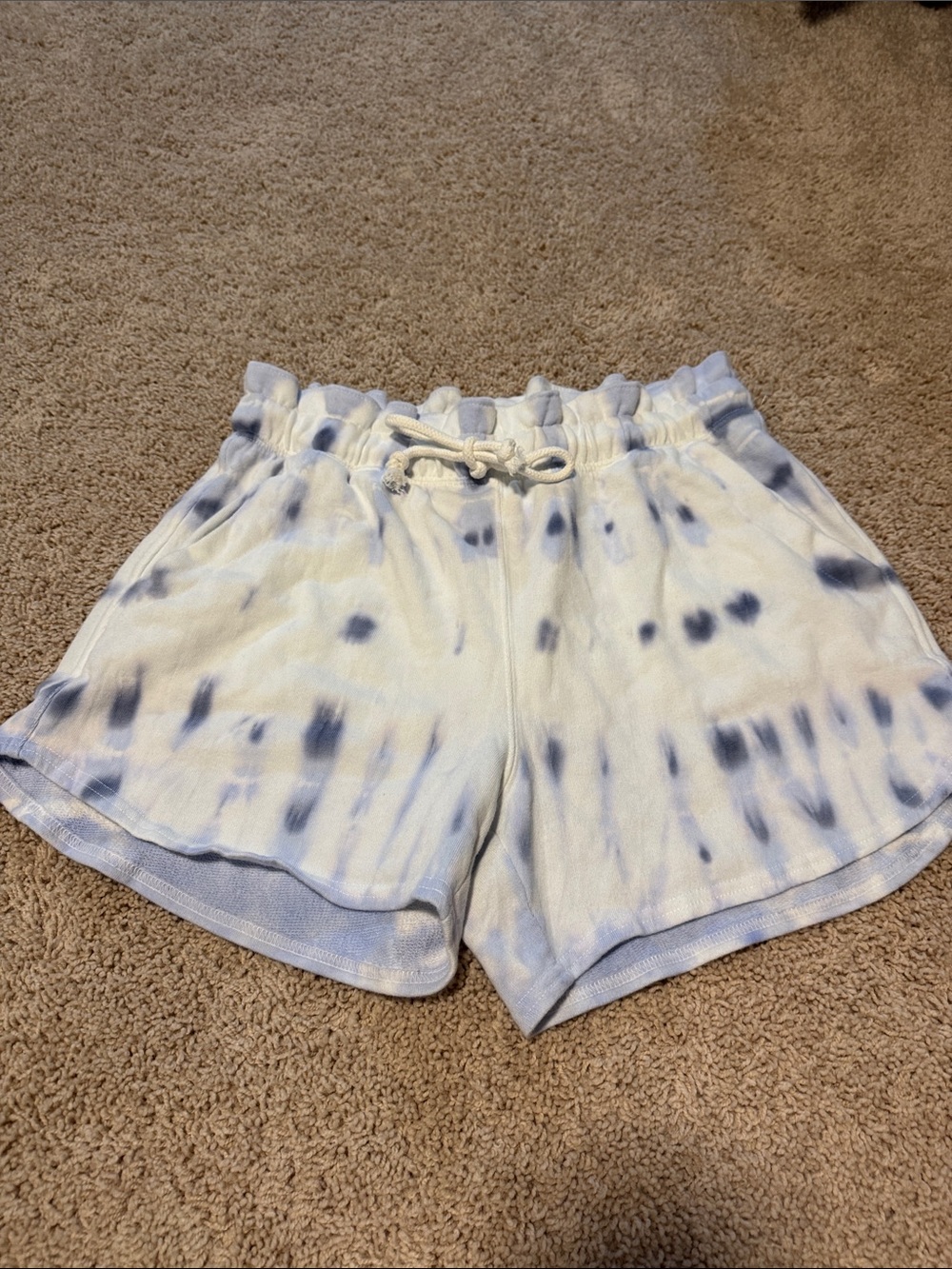 Never Worn- Universal Thread Light Blue and White Tie-Dye Lounge Shorts
